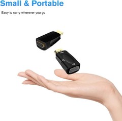 HDMI to VGA Adapter, 1080p HDMI Male to VGA Female Adapter with 3.5mm Audio J…