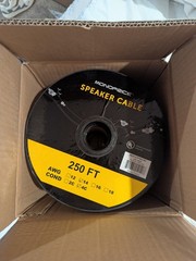 Monoprice Speaker Wire, CL2 Rated, 4-Conductor, 14AWG, 250ft, White