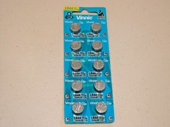 10 pc Vinnic L1154 A76 GPA76 LR44 AG13 LR44 SR44 battery EXPIRE 03/2028