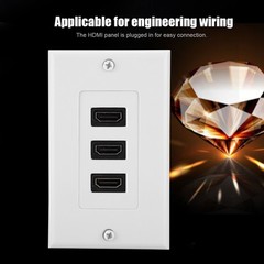 3-port HD Video Panel Socket USB Hub Adapter Wall Socket