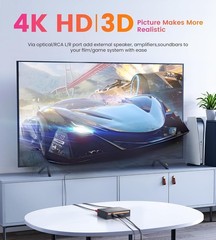 Professional 4K Audio Extractor HDMI Converter: Optical & RCA Connection Options