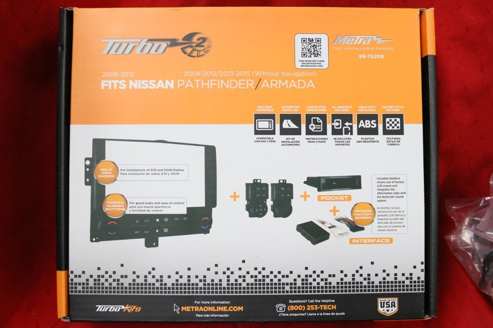 Metra 99-7620B SDIN/DDash Install Kit for Select 2008-15 Nissan NEW, #N1