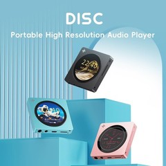 FIIO DISC Portable Music Player,Dual DAC 3.5/4.4mm BT5.4 LDAC Touchscreen(Black)