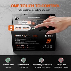 LiTime 16V 30Ah/70Ah/100Ah Smart Fish Finder Lithium Battery LiFePO4-Refurbished