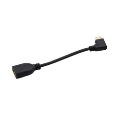 High-Speed Mini HDMI to HDMI Cable 90 Degree 0.15M 1080P Gold-Plated Connectors