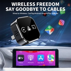 4-IN-1 Carplay Adapter Wired to Wireless CarPlay Android Auto Mirror Link –2026