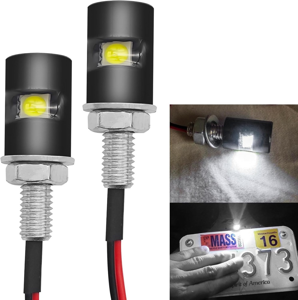 2PCS License Plate Light, LED Tag Lights, Super Bright 12V Waterproof License Pl
