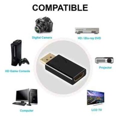 2 x Display Port to HDMI Male Female Adapter Converter DisplayPort DP to HDMI