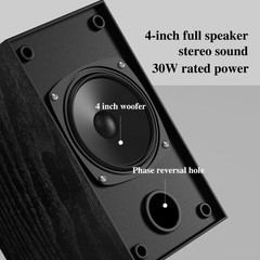 30W Powered Bookshelf Speakers with RCA Input for TV, PC, and Turntables