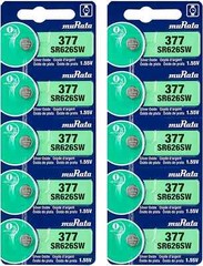 10 x MURATA / SONY 377 SR626SW (10 piece) SR626 V377 Watch Battery USA seller