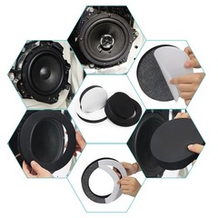 4PCS 6-7″ Car Door Audio Speaker Foam Gaskets Bass Sound Insulation Seal Rings
