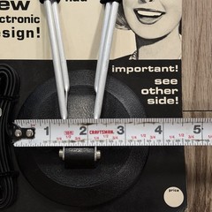 Vintage 1968 Fedtro Super Power Parabolic TV Rabbit Ear Antenna TV-8 FM UHF VHF