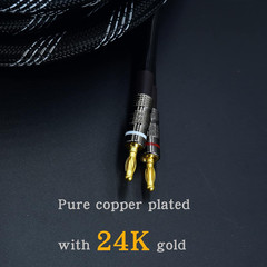 25Ft 2Packs 13Awg Speaker Cable Premium Heavy Duty Braided Wire Dual Banana 2 Pl