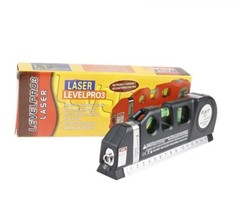Laser Level Line Tool Multipurpose Cross Line Laser 8 feet Measure Tape Ruler