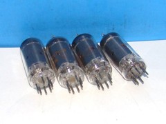 Type 6AU6A RCA AA5 radio audio amplifier vacuum tubes 4 valves tested 6AU6 6136