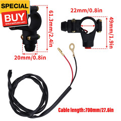 7/8″ 22mm Handlebar 2 Wire Tether Kill Switch Replacement for 110cc 125cc Taotao