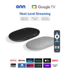 Onn 4K Pro Streaming Device 2026 Google TV Gemini UHD 3gb 32gb Ethernet Grey