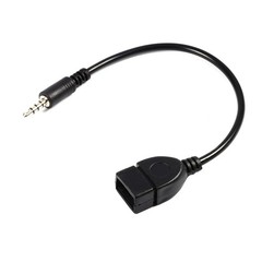EIMSOAH 3.5mm Male Audio AUX Jack to USB 2.0 Type A Female OTG Cable, #100