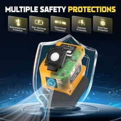 220W Power Inverter Compatible with Dewalt 20V Battery – DC 20V to 110V AC
