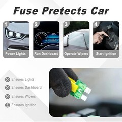 300Pcs Car Fuses Assortment Kit Micro Mini Standard 2A-40A with Storage Box
