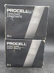 PACK OF 2 Duracell 1.5V D12 Procell Alkaline-Manganese Dioxide Battery, 12 Count