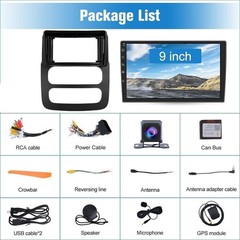 Carplay Radio For 2002-2005 Dodge Ram FM RDS Stereo Head Unit Backup Camera