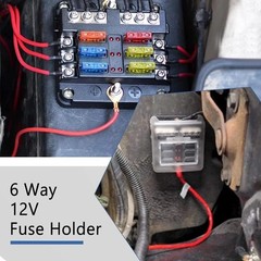 6-Way Marine Fuse Block,Waterproof 12V Fuse Block with LED Indicator, Automotive