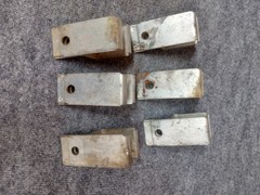 Lot of 6 Used rustic Stanley Hardware Steel Single Box Rail Brackets