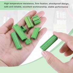 5 Set Green 5 Pin 3mm 0.1 Inch Pitch PCB Mount Screw Terminal Block Connector