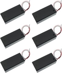 6PCS 9V Battery Holders with Switch – Safe and Durable ABS Boxes for Projects