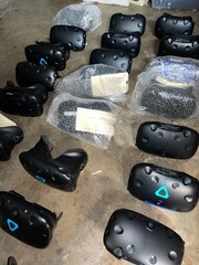 Lot of 21 HTC Vive VR Virtual Reality Headsets – For Parts or Repair (As-iS)