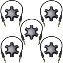 5-Way 3.5mm Audio Headphone Jack Splitter Adapter – Multi Earphone Aux 5 Ports