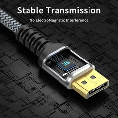 8K DisplayPort Cable,DP 1.4 Cable 3.3ft8K@60Hz,4K@144Hz,2K@240Hz Support 32.4…