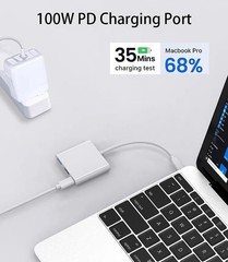 USB-C Digital AV Adapter for iPhone 15, Multiport AV Adapter with 4K HDMI Output