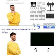 Quick Install TCL TV Base Stand – Supports 28″ to 65″ TVs, Durable ABS