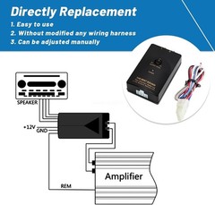 Car Audio Speaker Wire to RCA Line Output Converter for Amplifier Subwoofer 2CH
