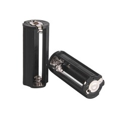 2Pcs Cylindrical Case Plastic Battery Holder For 3 x AAA Battery Converter Box