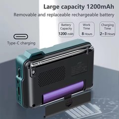 Portable Radio AM FM Rechargeable Pocket Radio W/ Best Reception Digital Tuning