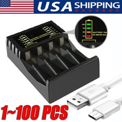 Universal USB Battery Charger 100st Charger AA AAA Rechargeable Batteries LOT