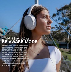 JLab JBuds Lux Active Noise Cancelling Bluetooth Headphones Cloud White