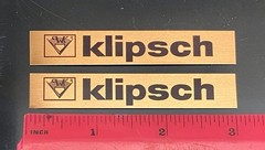 KLP Speaker Badge Custom Made Aluminum PAIR Heritage