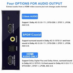 1×1 HDMI EARC Extractor 4K 1 In 1 Out 120Hz HDMI Splitter Audio Converter