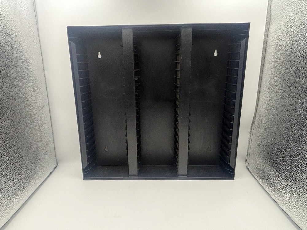 VTG Alpha Cassette 60 Rack Wall Mountable Storage Holder Shelf BLACK – 60 Tapes