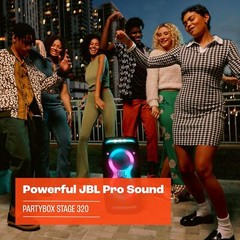 JBL PartyBox Stage 320 Illuminated LED Wireless Bluetooth Speaker – Black
