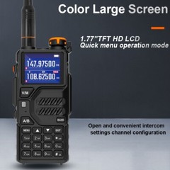 Baofeng K5PLUS 10W AM FM UHF VHF Multi Band Amateur Radio NOAA BF-K5PLUS