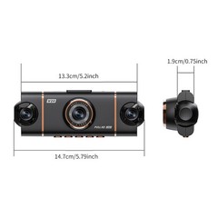 4 Channel Wifi Dash Cam 1080P HD Driving Recorder G-Sensor Car Front+Rear Camera