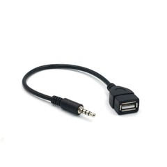 4Pack 3.5mm Male Audio AUX Jack to USB 2.0 Type A Female OTG Converter Adapter