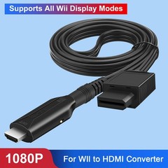 Wii HDMI Adapter Converts AV Component to Digital Output 480i to 480p Upscale