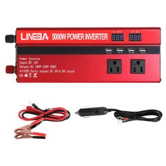 Convertidor De Corriente 5000W Para Carros Coche DC 12V a 110V AC Inversor 4 USB