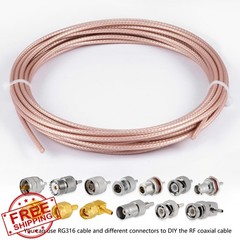 POBADY RG316 Coaxial Cable 16.4FT/5M Brown
